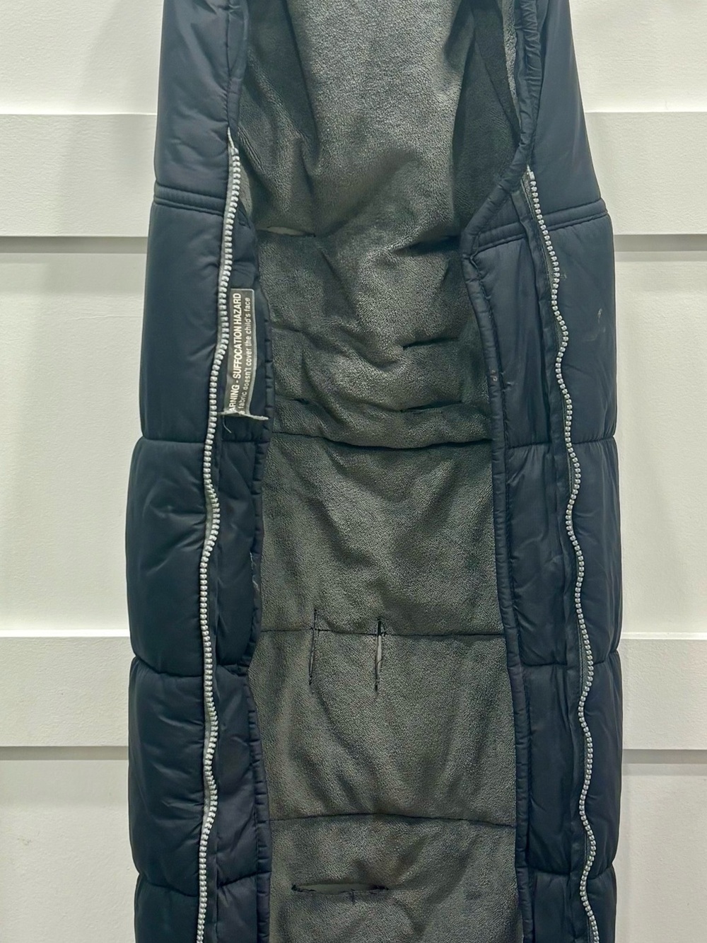Quinn Black Puffer Baby Stroller Footmuff with Hood - Picture 5 of 6